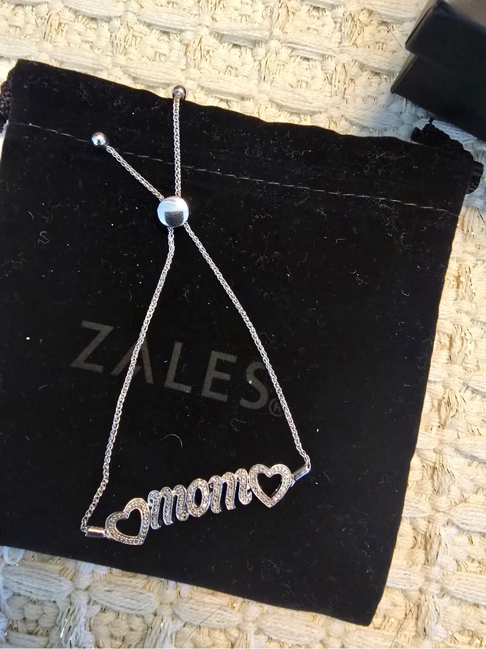 Zales Sterling and Diamond Bracelet